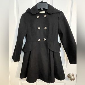 Girls Black Pea Coat
